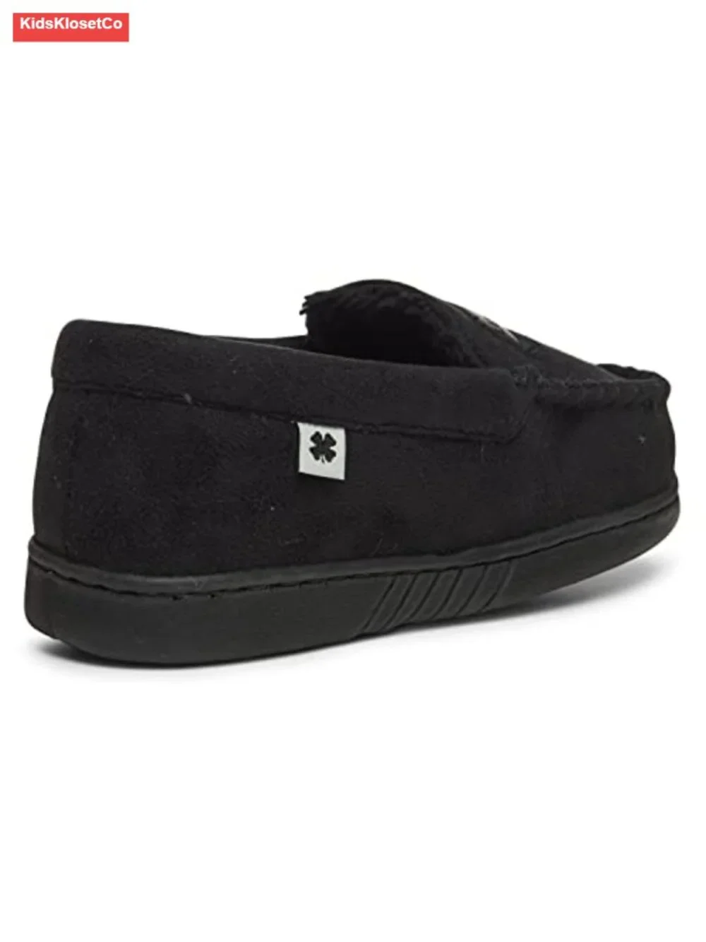 Boys Micro Suede Fuzzy Lined Mocc - Kids Cozy House Shoes